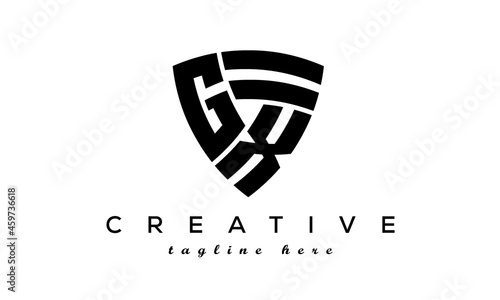 Shield letters GX creative logo