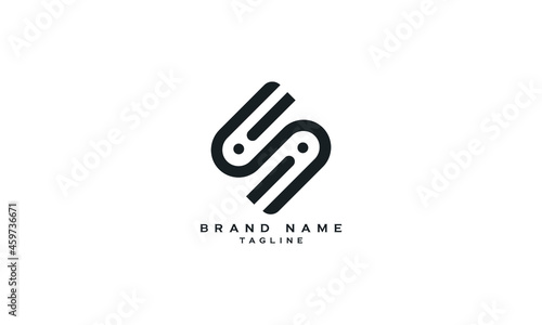 SI, IS, Abstract initial monogram letter alphabet logo design