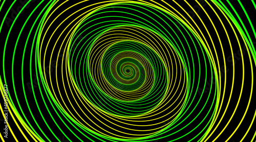 Hypnotic spiral. Swirl hypnotize spirals, vertigo geometric illusion and rotating stripes round pattern vector illustration