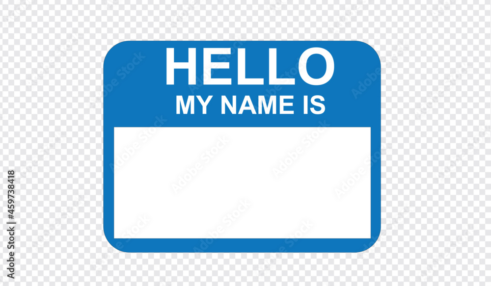 Vetor de hello my name is sticker tag vector do Stock | Adobe Stock