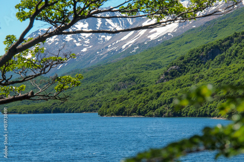 view of lago del desierto lake  patagonia  Argentina