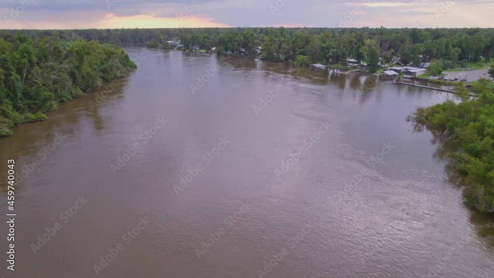 Aerial river of the Apalachicola River in summer at the Chipola Aerial river of the Apalachicola River in summer at the Chipola