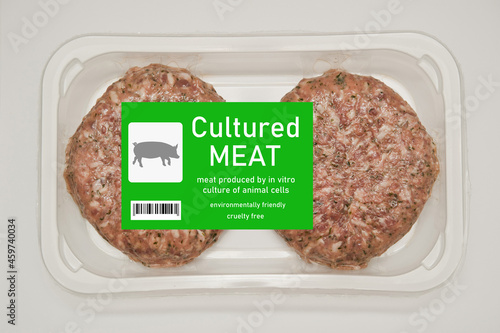 pork cultured meat concept photo