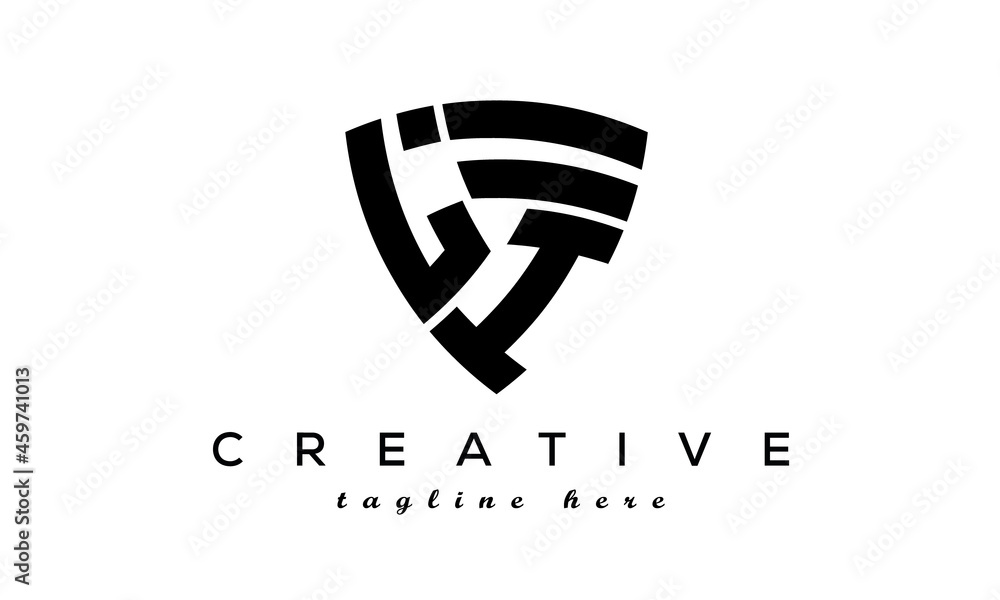 Shield letters LI creative logo - obrazy, fototapety, plakaty 