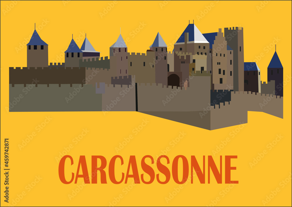 Carcassonne city, France