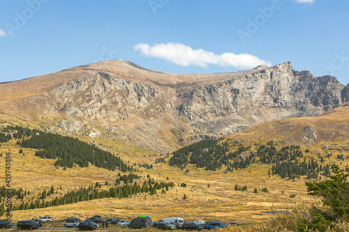 Panoramic view of Mount Bierstadt at Guanella pass in Colorado photo