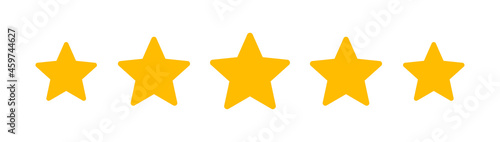 Five stars rating icon vector. vector illustration