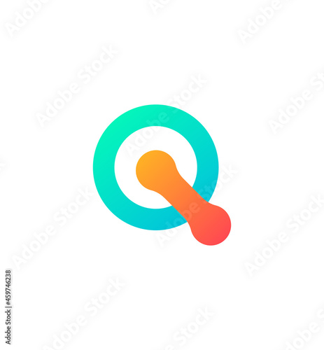 Modern bold and strong Q letter vector design perfect for any company or tech startup logo. Q Letter Logo Technology. Connected Dots Letter Design Vector.
