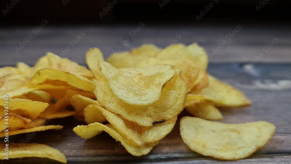 The Natural chips close-up. Potato chips. The Natural chips close-up. Potato chips.