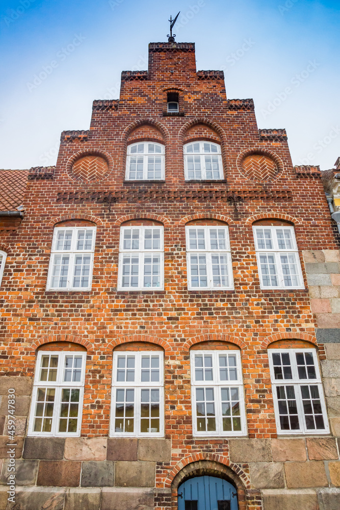 Step gable on a historic house in Viborg, Denmark