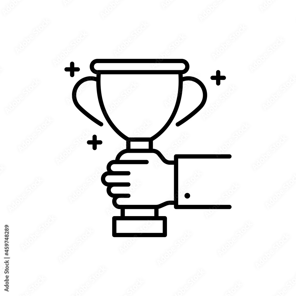 Trophy vector outline icon style illustration. EPS 10 file Trophy vector outline icon style illustration. EPS 10 file