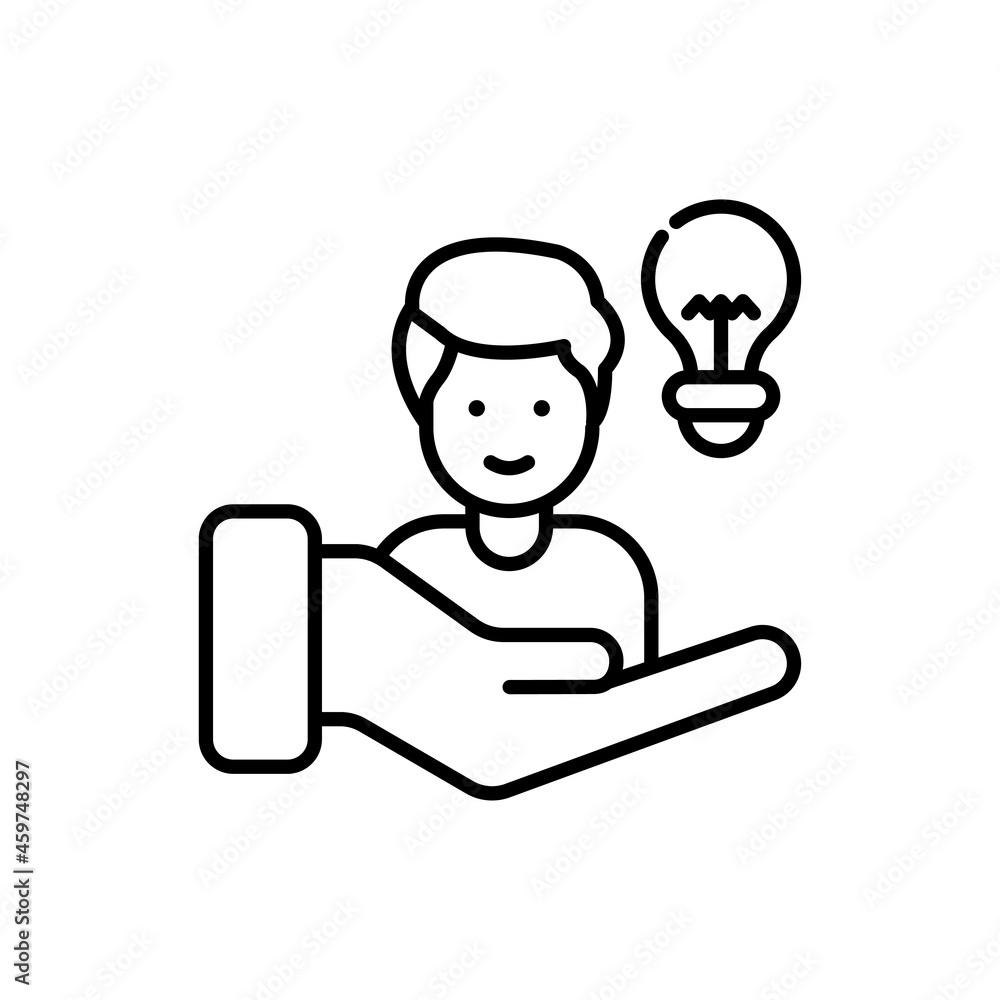 Ideas vector outline icon style illustration. EPS 10 file Ideas vector outline icon style illustration. EPS 10 file