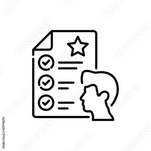 Professional skills vector outline icon style illustration. EPS 10 file