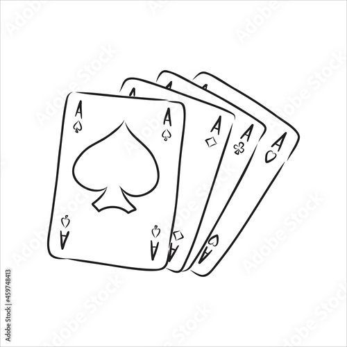 Vector game cards. Games of chance game cards vector