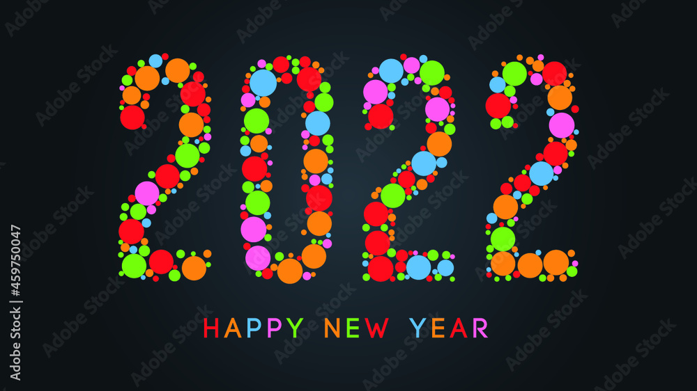 Happy new year 2022 ; greeting card Happy new year 2022 ; greeting card