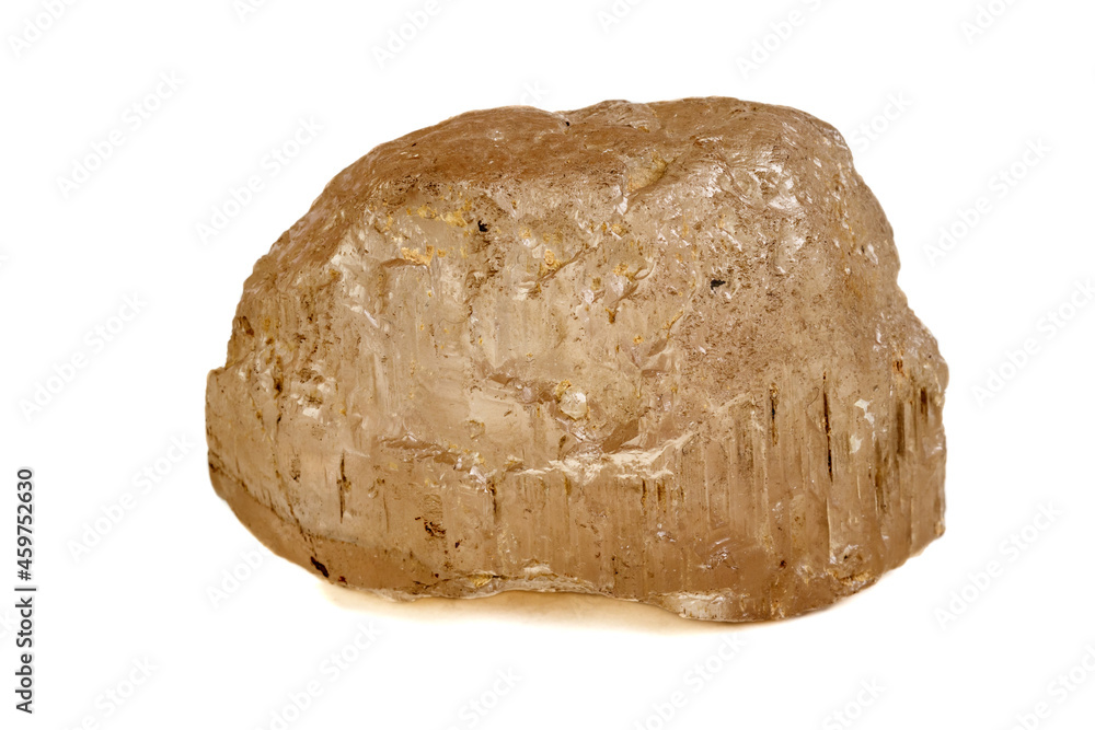Macro mineral stone Topaz on a white background Macro mineral stone Topaz on a white background