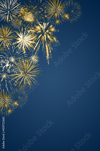 Holiday background with fireworks