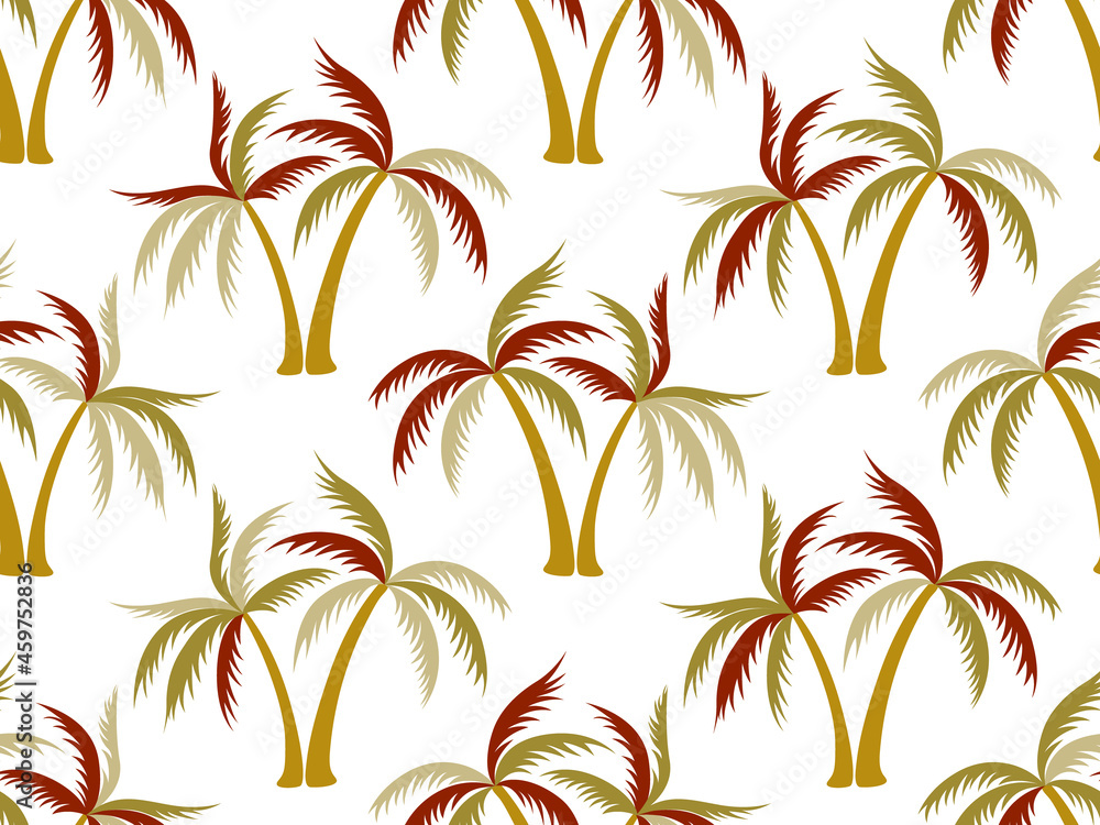 Palm tree minimal seamless pattern vector design. Palm tree minimal seamless pattern vector design.