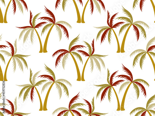 Palm tree minimal seamless pattern vector design.