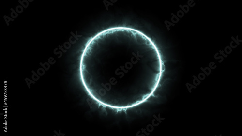 Geometric Minimalistic Background - Circle illustration with electric FX for scifi images and texts
