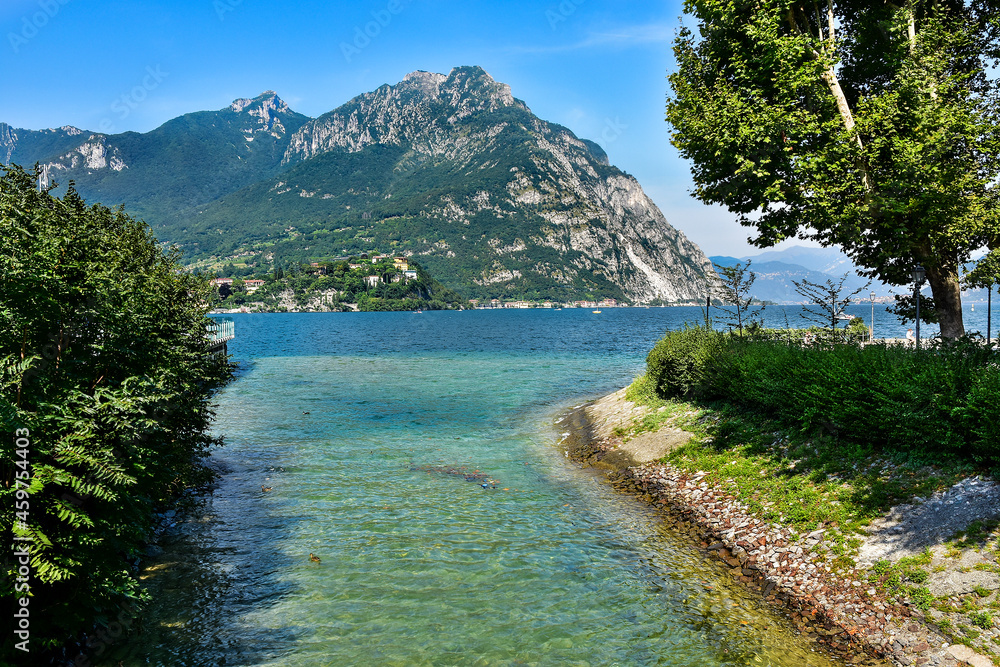 beautiful lake Como and mountains, Italy