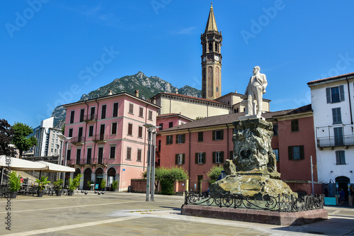 architecture of the town of Lecco on Lake Como, Italy
