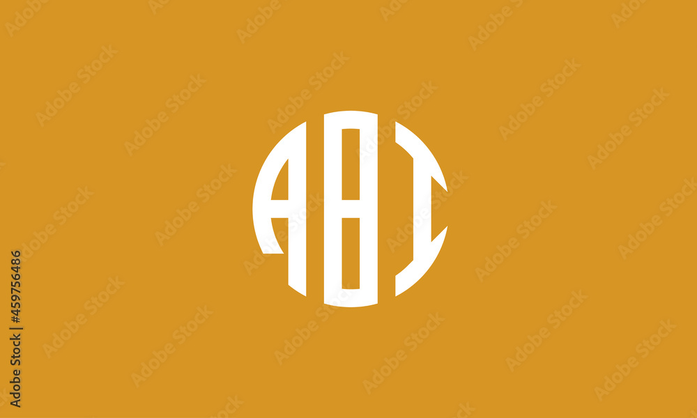 Vetor de ABI Alphabet Letters Initial Circle Monogram Logo do Stock ...