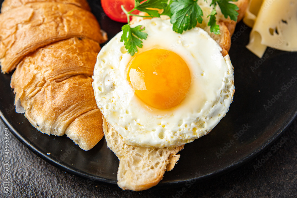 fried eggs breakfast cup of coffee liquid egg yolk fresh meal snack on the table copy space food background rustic top view fried eggs breakfast cup of coffee liquid egg yolk fresh meal snack on the table copy space food background rustic top view