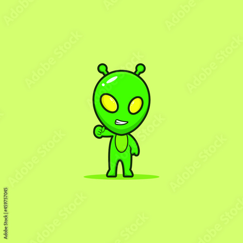 Kawaii alien with mad exspression