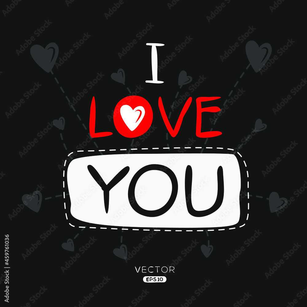 Fototapeta premium Creative you lettering, Can be used for stickers and tags, T-shirts, invitations, vector illustration.