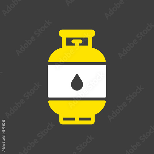 Propane gas cylinder vector icon