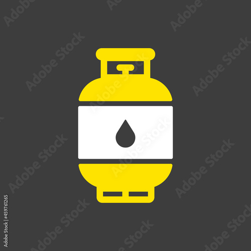 Propane gas cylinder vector icon