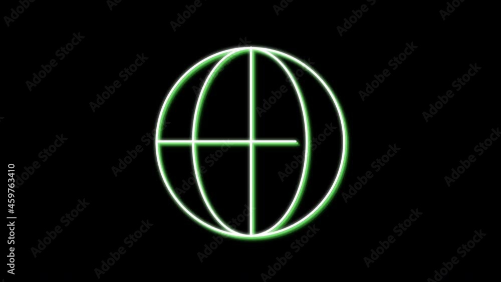 Self-drawing animation of global world sphere. Line art. Global connect concept. Glowing line. Green black and white glow Self-drawing animation of global world sphere. Line art. Global connect concept. Glowing line. Green black and white glow