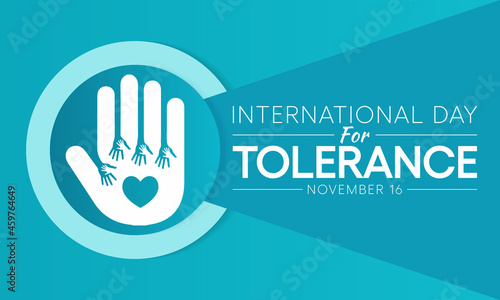 International day for Tolerance is observed every year on November 16, to generate public awareness of the dangers of intolerance. vector illustration