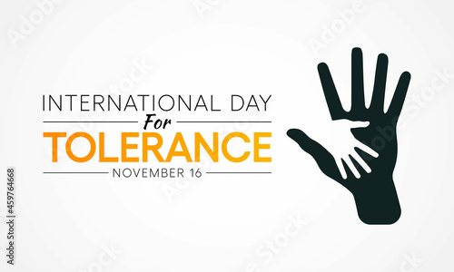 International day for Tolerance is observed every year on November 16, to generate public awareness of the dangers of intolerance. vector illustration photo