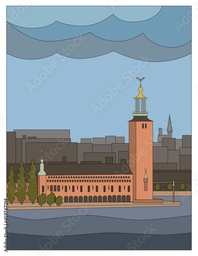 Stockholm city scape in Sweden