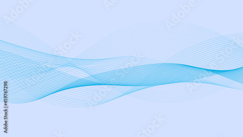 Abstract wavy stripes. Linear art. Wave with shadow. Optical art abstract wave background. Vector dynamic illustration