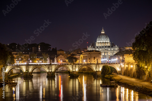 Sunset view at Saint Peter Basilica in Vatican City, Rome © BGStock72