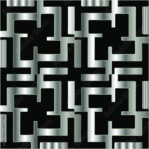 Vector pattern with symmetrical elements . Repeating geometric tiles from striped elements.Monochrome stylish texture.Black and 
white patterns for wallpapers and backgrounds.
