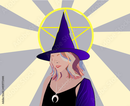 Halloween witch. Sabbat. Magic. Halloween card