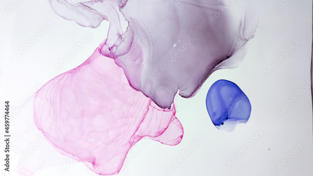 Alcohol ink. Blue Canvas. Yellow Liquid Artwork. Alcohol ink. Blue Canvas. Yellow Liquid Artwork.