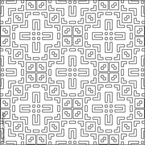  Vector pattern with symmetrical elements . Repeating geometric tiles from striped elements.