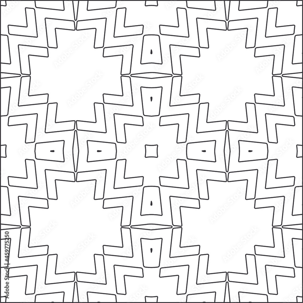 Vector pattern with symmetrical elements . Repeating geometric tiles from striped elements.
Vector pattern with symmetrical elements . Repeating geometric tiles from striped elements.