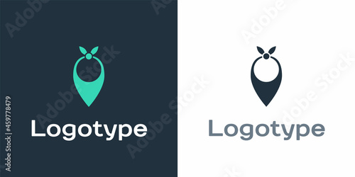 Logotype Cowboy bandana icon isolated on white background. Logo design template element. Vector