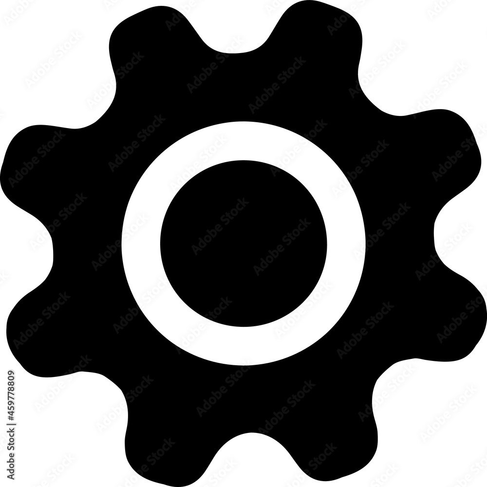 Gear setting icon set. Isolated black gears mechanism and cog wheel symbol. graphic design element set on white background Gear setting icon set. Isolated black gears mechanism and cog wheel symbol. graphic design element set on white background