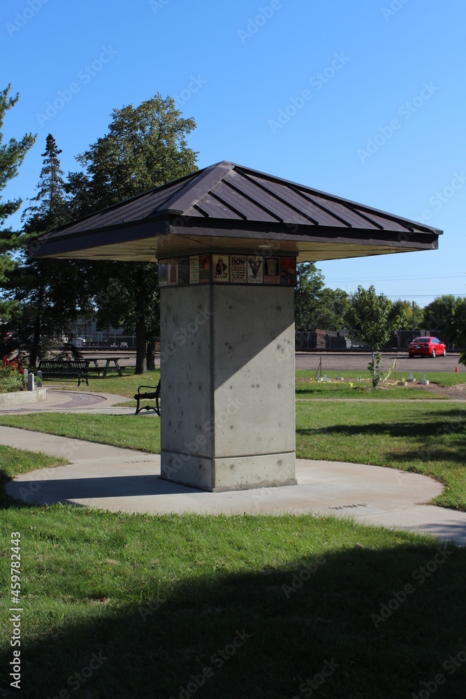 wooden pavilion in the park wooden pavilion in the park
