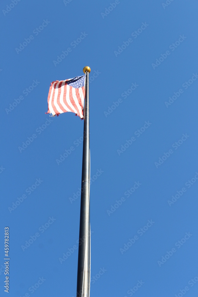 american flag on sky american flag on sky