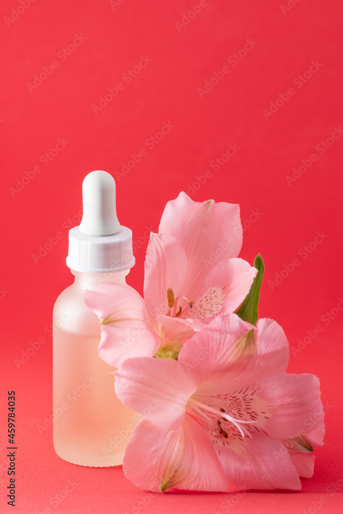 Bottle with AHA BHA acids clinical formula exfoliant anti-aging serum ...