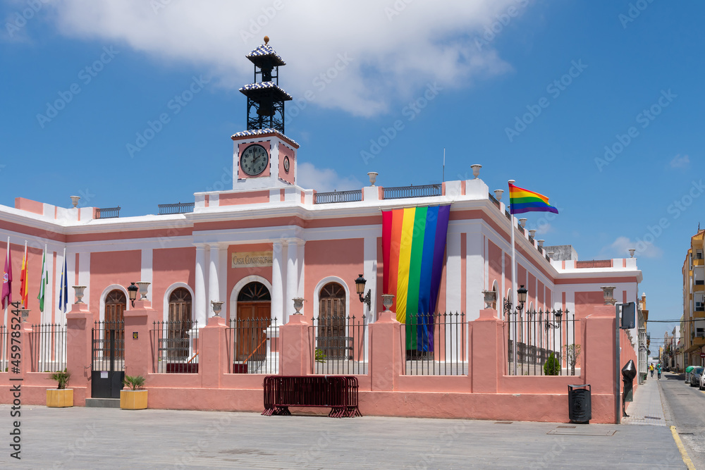 Naklejka premium Town Hall of Puerto Real, Cadiz. Andalusia, Spain. Europe. June 27, 2021