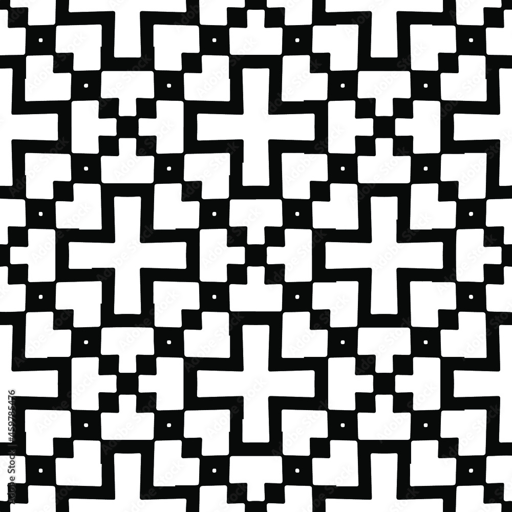 Seamless vector pattern in geometric ornamental style. Black pattern. Seamless vector pattern in geometric ornamental style. Black pattern.